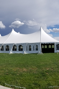 60' Twin Pole Century High Peak Pole Canopy