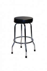 Bar Stool, Black pad w/ chrome legs