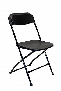 Black Plastic Folding Chair
