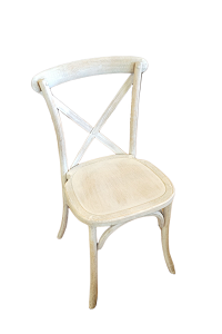 WHITE WASHED Cross Back Harvest Chair