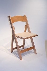Blonde Wood Folding Chair