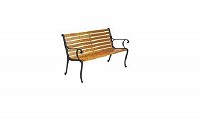 Park Bench Wood w/ Metal Frame