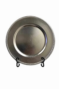 Silver Lacquer Charger