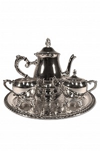Silver Urn and Tea set